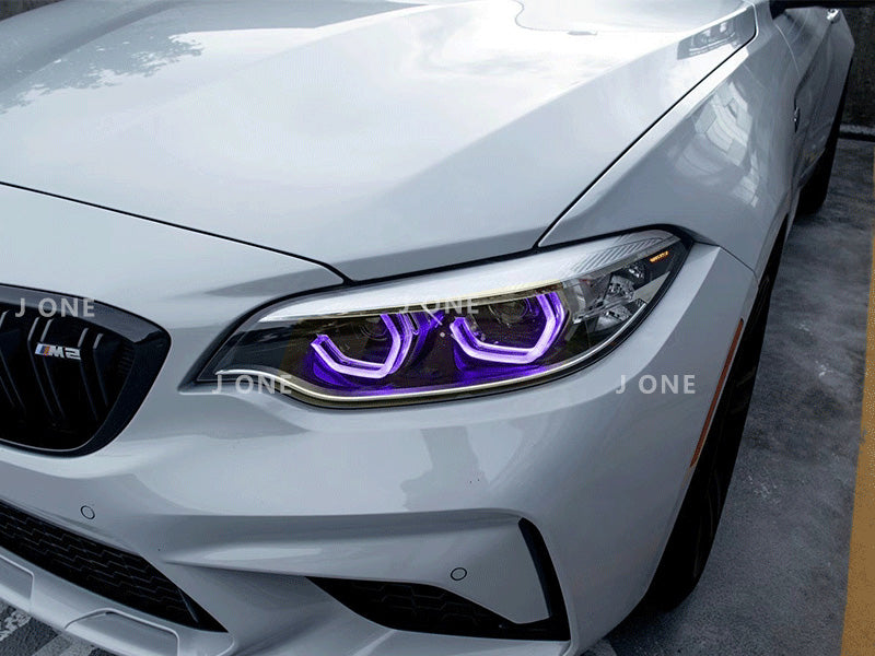 Motorsport Style RGB Tagfahrlichter – BMW 2er F22/F23 LCI & M2 F87 LCI (LED) – Mehrfarbig, App‑Steuerung via Bluetooth