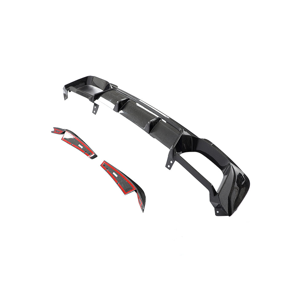 Diffusor 3-teilig EVO-3D aus Wet Carbon - passend für BMW X3M F97 (Bj. 19-21)