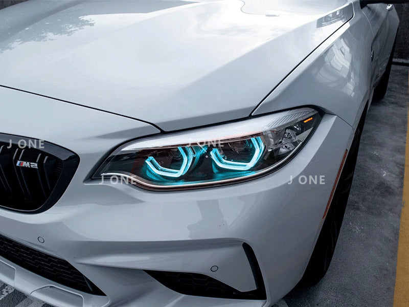 Motorsport Style RGB Tagfahrlichter – BMW 2er F22/F23 LCI & M2 F87 LCI (LED) – Mehrfarbig, App‑Steuerung via Bluetooth