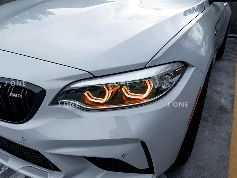 Motorsport Style RGB Tagfahrlichter – BMW 2er F22/F23 LCI & M2 F87 LCI (LED) – Mehrfarbig, App‑Steuerung via Bluetooth
