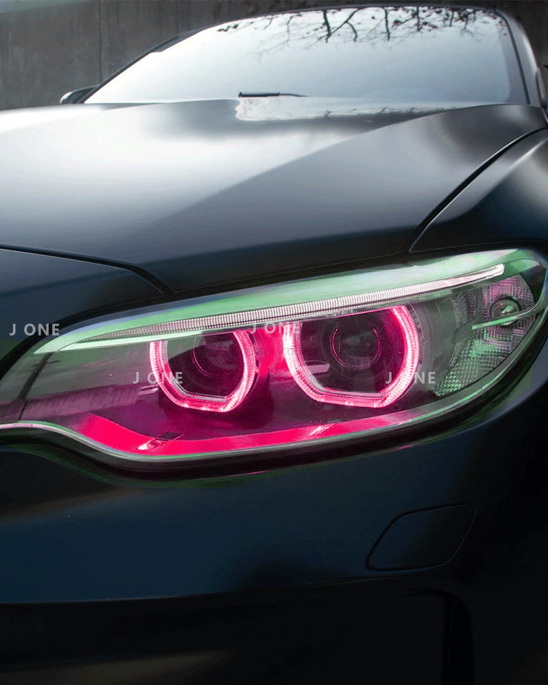 Motorsport Style RGB Tagfahrlichter – BMW 2er F22/F23 LCI & M2 F87 LCI (LED) – Mehrfarbig, App‑Steuerung via Bluetooth