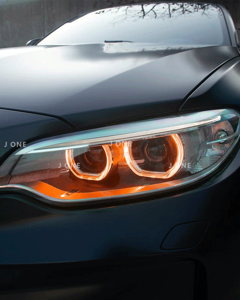 Motorsport Style RGB Tagfahrlichter – BMW 2er F22/F23 LCI & M2 F87 LCI (LED) – Mehrfarbig, App‑Steuerung via Bluetooth