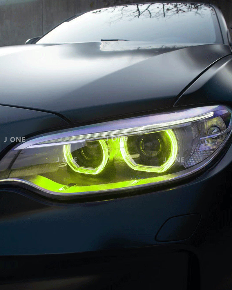 Motorsport Style RGB Tagfahrlichter – BMW 2er F22/F23 LCI & M2 F87 LCI (LED) – Mehrfarbig, App‑Steuerung via Bluetooth