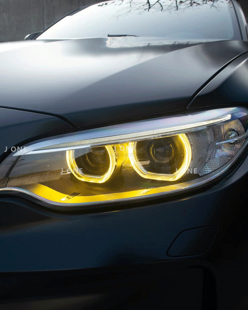 Motorsport Style RGB Tagfahrlichter – BMW 2er F22/F23 LCI & M2 F87 LCI (LED) – Mehrfarbig, App‑Steuerung via Bluetooth