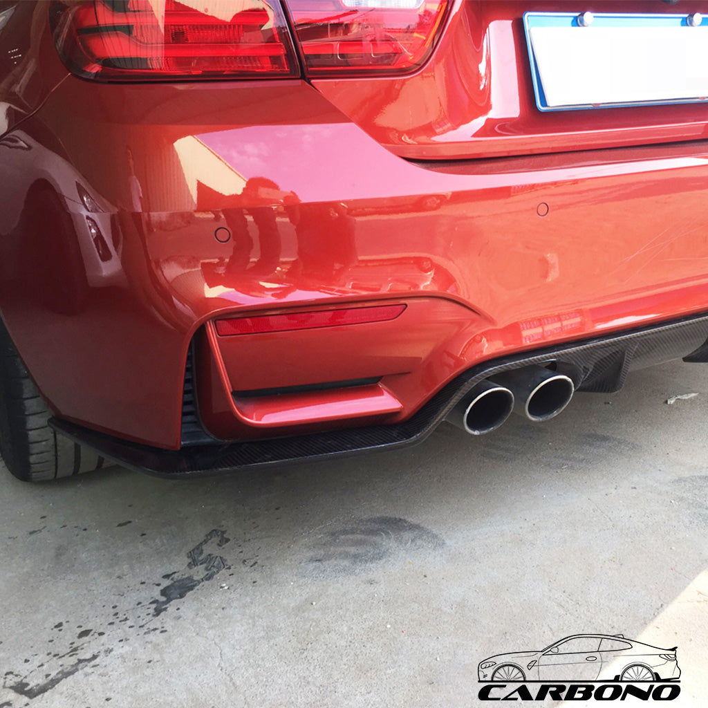 Heckdiffusor mit seitlichen Flaps Carbon - passend für BMW M3 und M4 (F80, F82, F83)