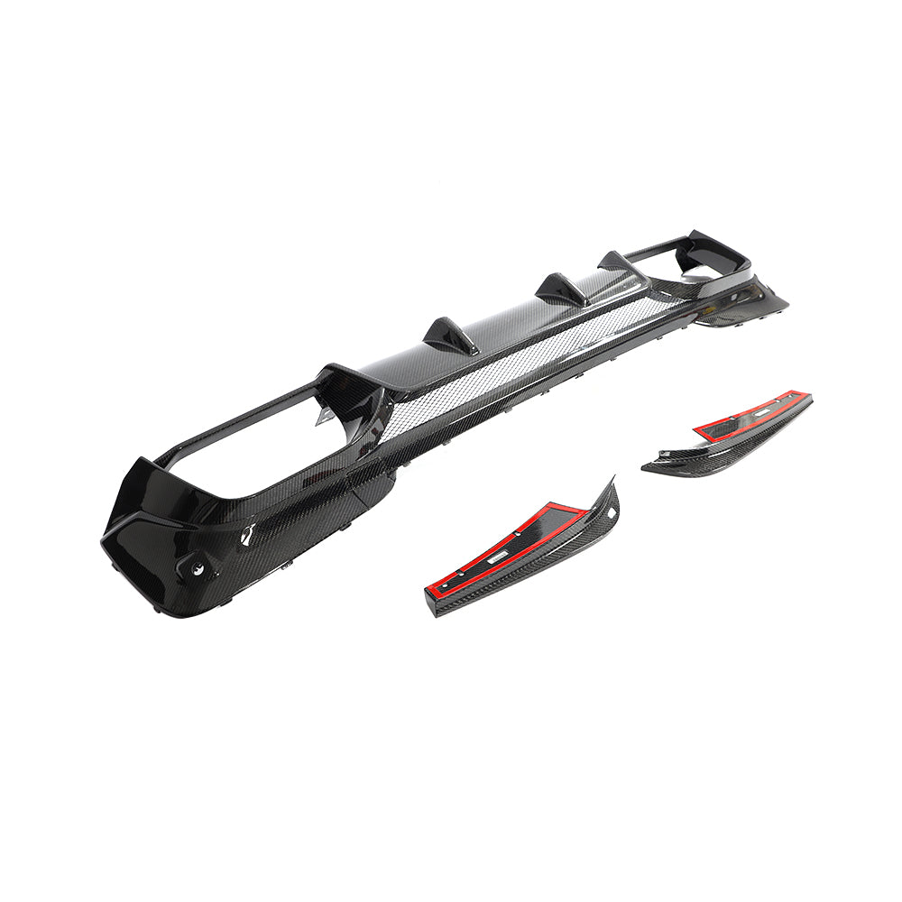 Diffusor 3-teilig EVO-3D aus Wet Carbon - passend für BMW X3M F97 (Bj. 19-21)