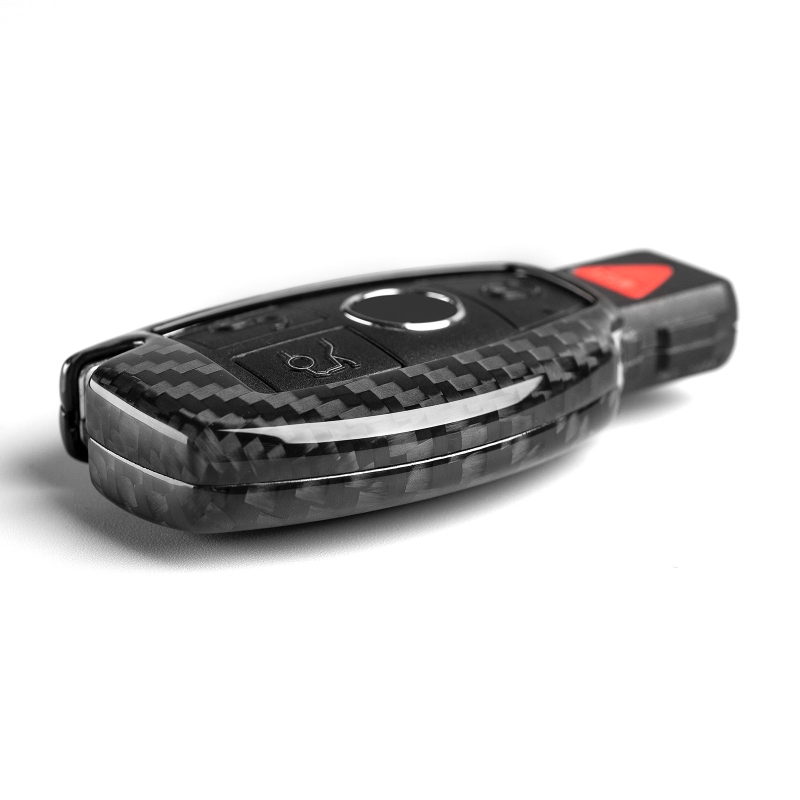 Autoschlüssel Hülle aus Carbon - passend für Mercedes-Benz A-, B-, C-, E-, S-Klasse, CLA, CLS, Bj. 2011-2019