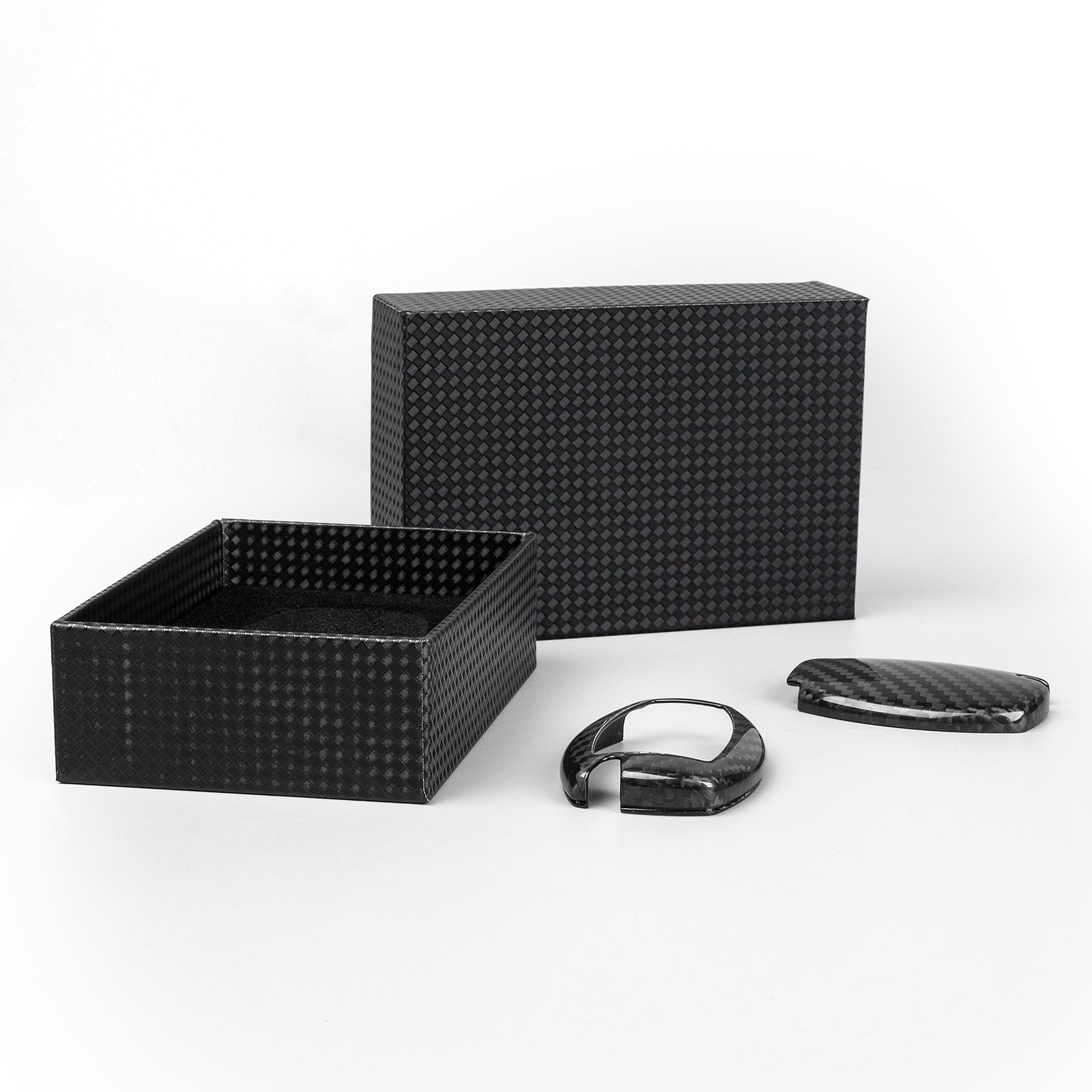 Autoschlüssel Hülle aus Carbon - passend für Mercedes-Benz A-, B-, C-, E-, S-Klasse, CLA, CLS, Bj. 2011-2019