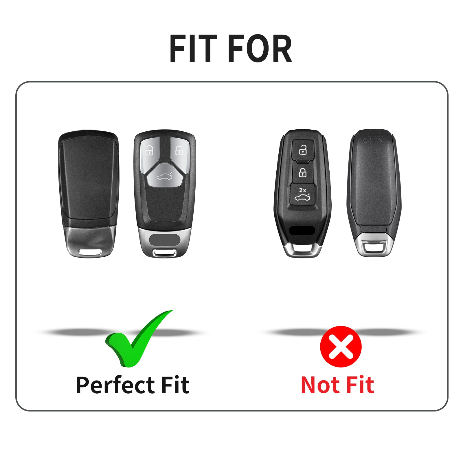 Autoschlüssel Hülle aus Carbon – passend für Audi Modelle (Bj. 2014–2022)