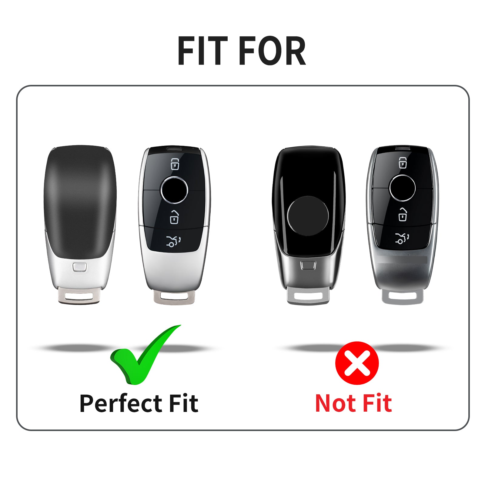 Autoschlüssel Hülle aus Carbon - passend für Mercedes Benz CLS-, CLA-, A-, B-, C-, S-Klasse