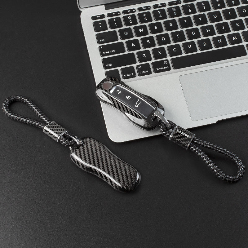 Autoschlüssel Hülle aus Carbon - passend für Porsche Panamera, aktueller Cayenne