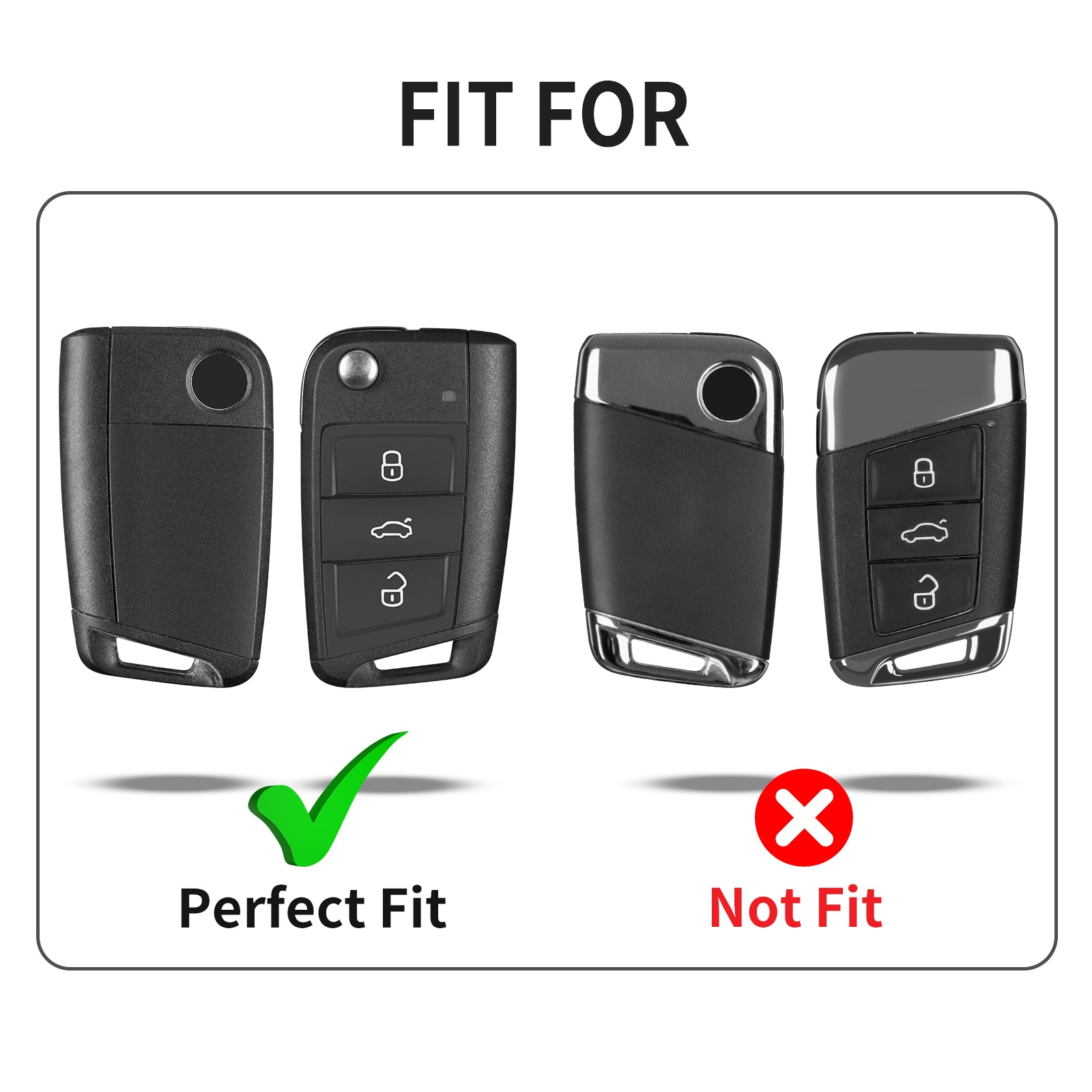 Autoschlüssel Hülle aus Carbon - passend für Golf 7 und viele weitere aktuelle Modelle