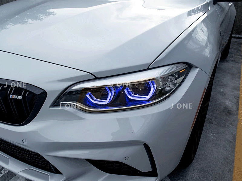 Motorsport Style RGB Tagfahrlichter – BMW 2er F22/F23 LCI & M2 F87 LCI (LED) – Mehrfarbig, App‑Steuerung via Bluetooth
