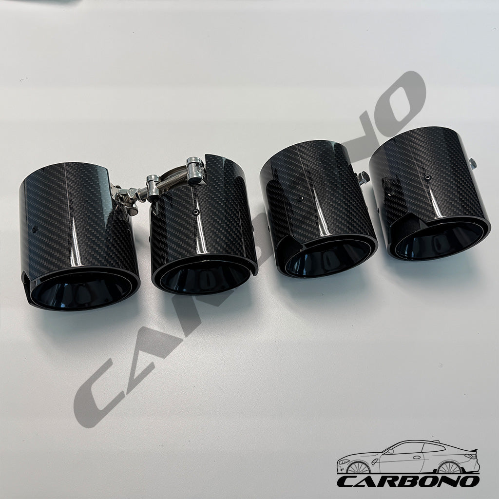 Auspuff Endrohrblenden Carbon - passend für BMW M2 M3 M4 (G87, G80, G81, G82, G83)