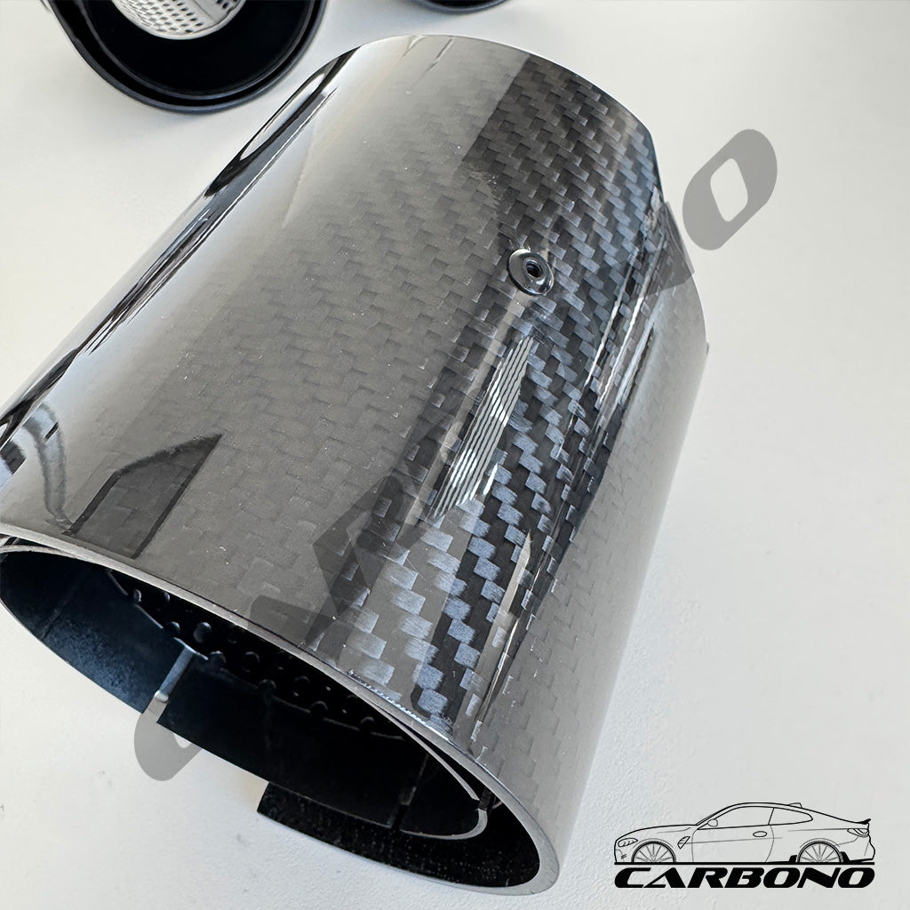 Auspuff Endrohrblenden Carbon - passend für BMW M2 M3 M4 (G87, G80, G81, G82, G83)
