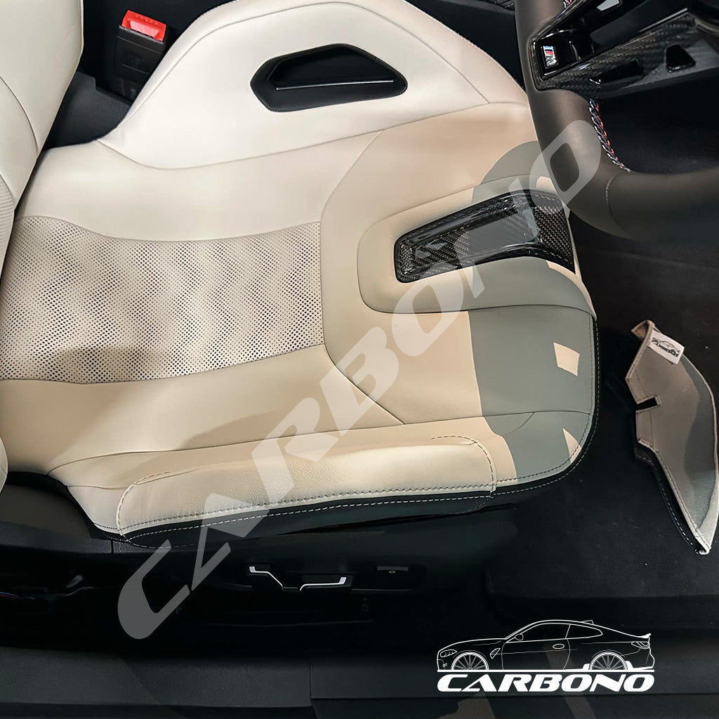 Carbonsitze Lederschonbezug Beinbügel Sitzseitenwangen - für BMW M2, M3, M4, M5, M8 (G87, G80, G81, G82, G83, G87, F90, F91, F92, F93)