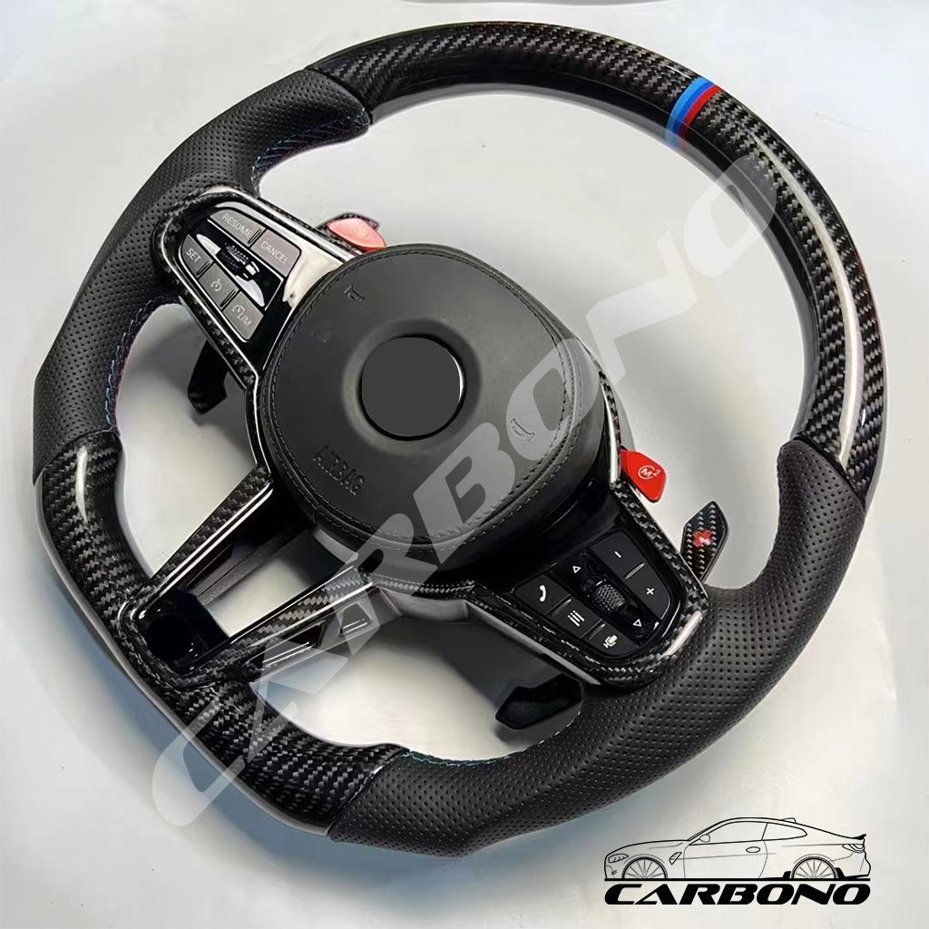Carbon perforiertes Leder Lenkrad passend für BMW G Serie