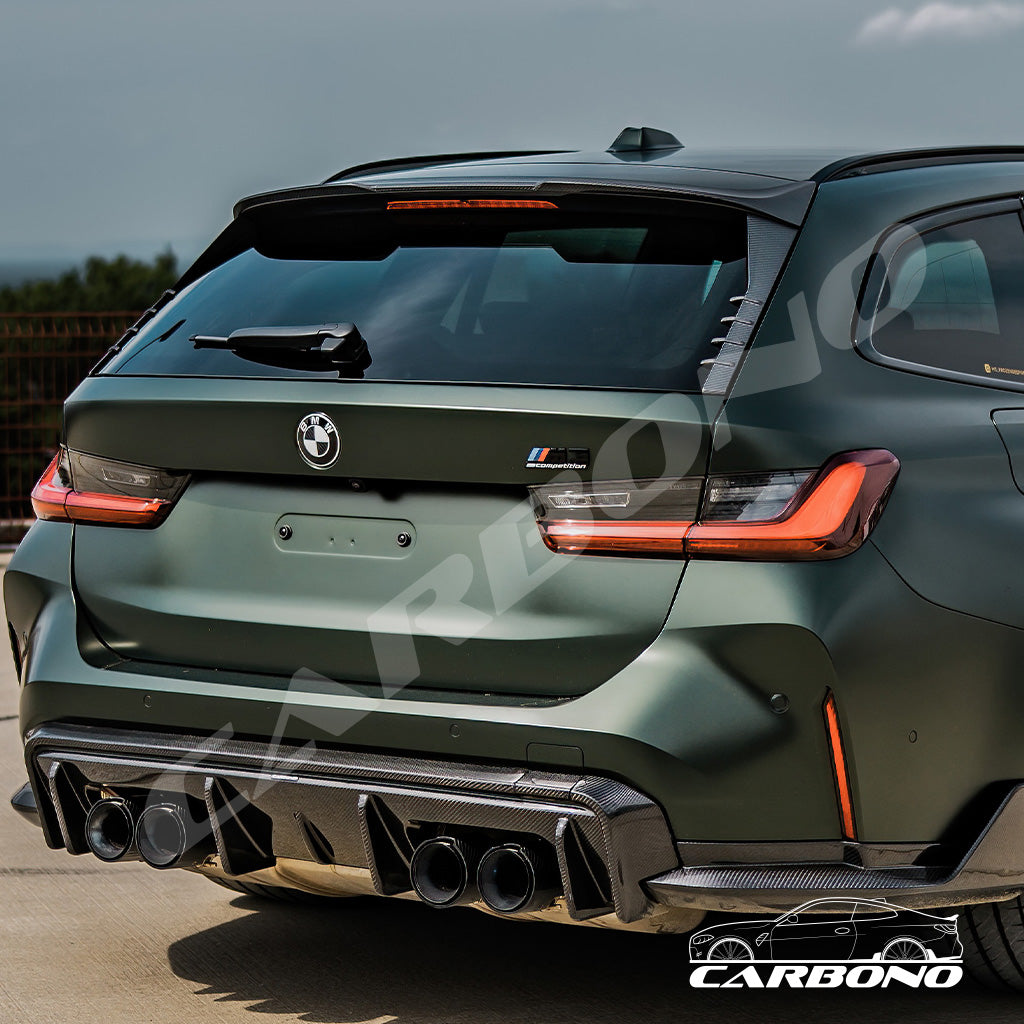 Spoiler Dachkante inkl. seitliche Scheibenaufsätze Carbon - passend für BMW M3 Touring (G81), 3er (G21)