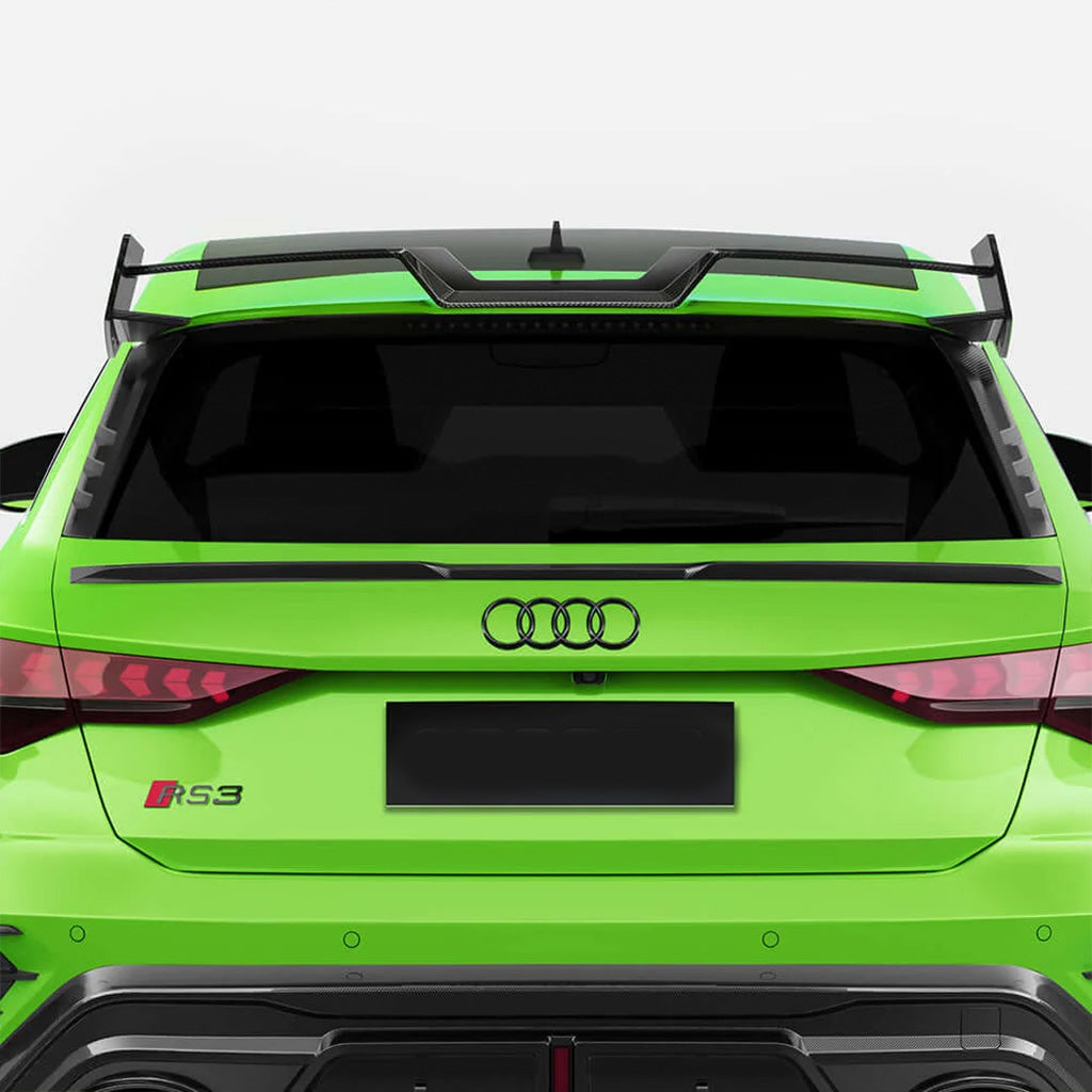 Dachkantenspoiler EVO-SQ-A aus Dry Carbon - passend für Audi A3, S3, RS3 8Y