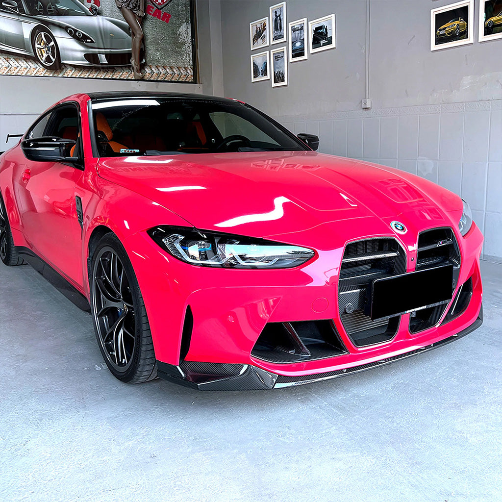 Frontlippe Spoiler Schwert CB EVO-Performance 3 teilig Dry Carbon - passend für BMW M3 G80 G81 M4 G82 G83