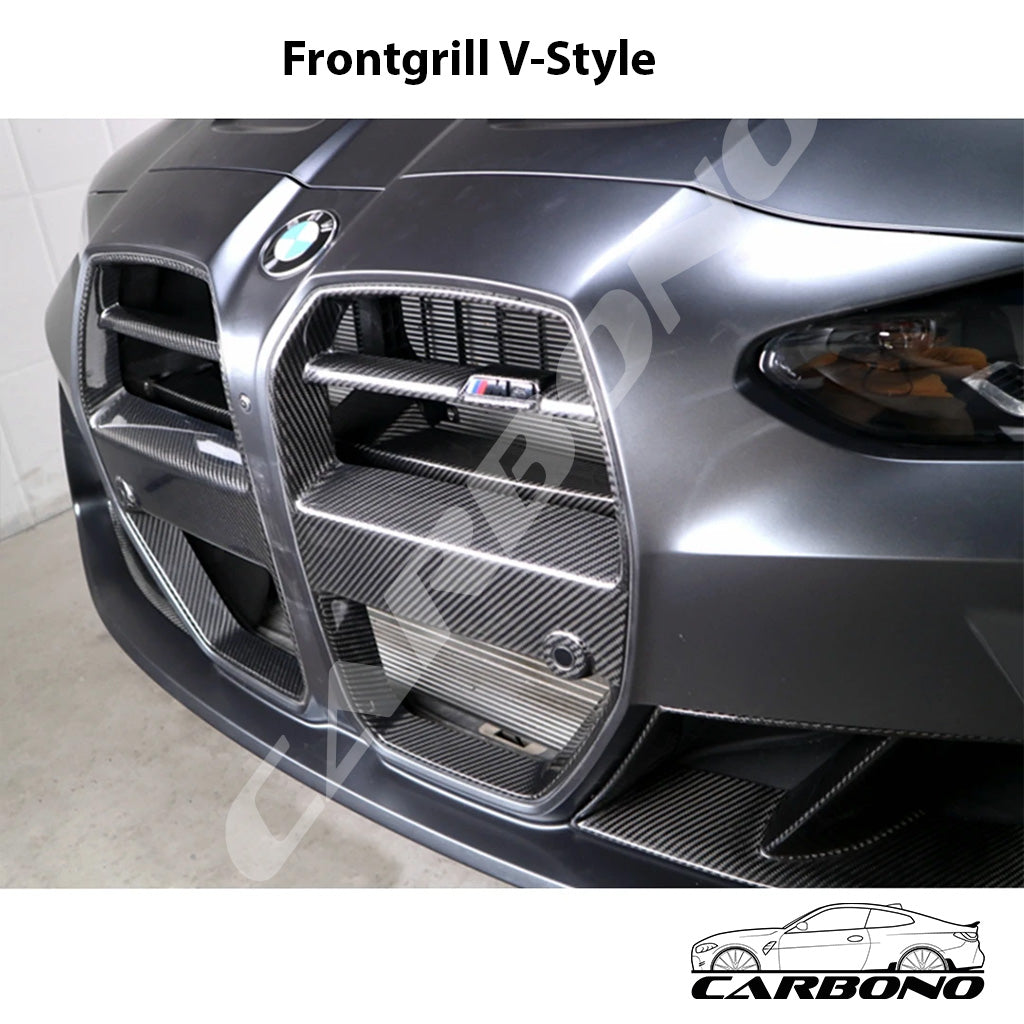 Kühlergrill V5 Dry Carbon - passend für BMW M3 M4 (G80, G81, G82, G83)
