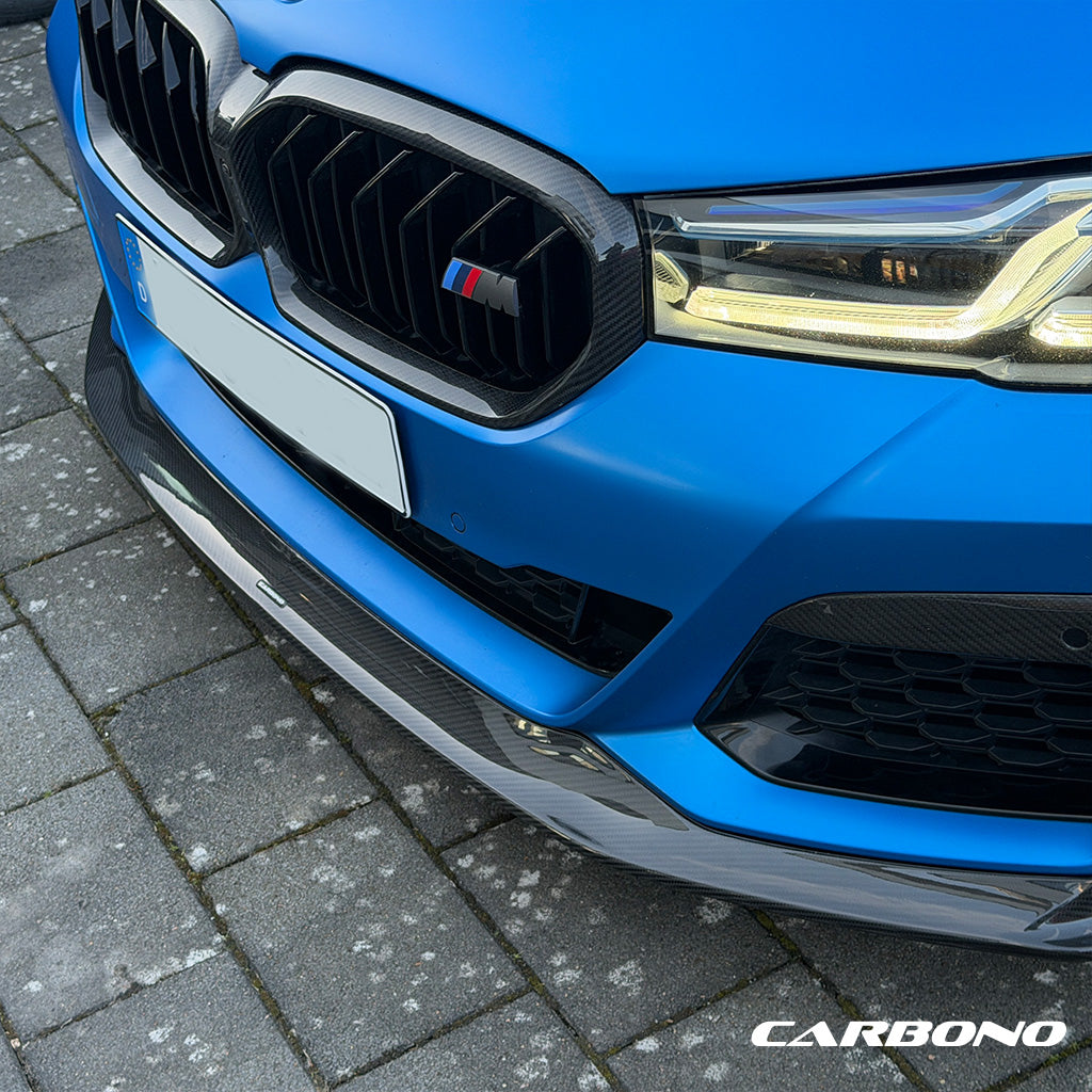 Frontlippe EVO-KB aus Dry Carbon - passend für BMW 5er LCI mit M-Paket ab Bj. 2020 (G30, G31)