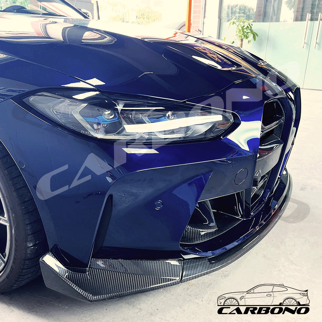 Frontlippe Spoiler Schwert CS Style 3 teilig Dry Carbon - BMW M3 G80 G81 M4 G82 G83