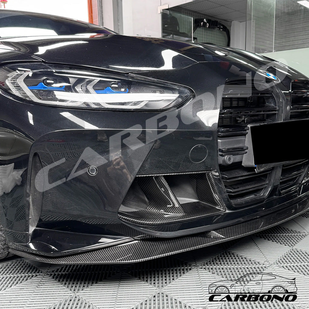Frontlippe Spoiler Schwert V6 Style Dry Carbon - passend für BMW M3 G80 G81 M4 G82 G83