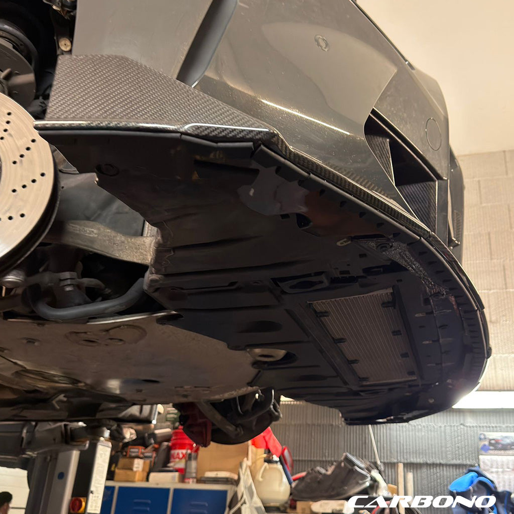 Carbono spoiler lip protectors underrun protection