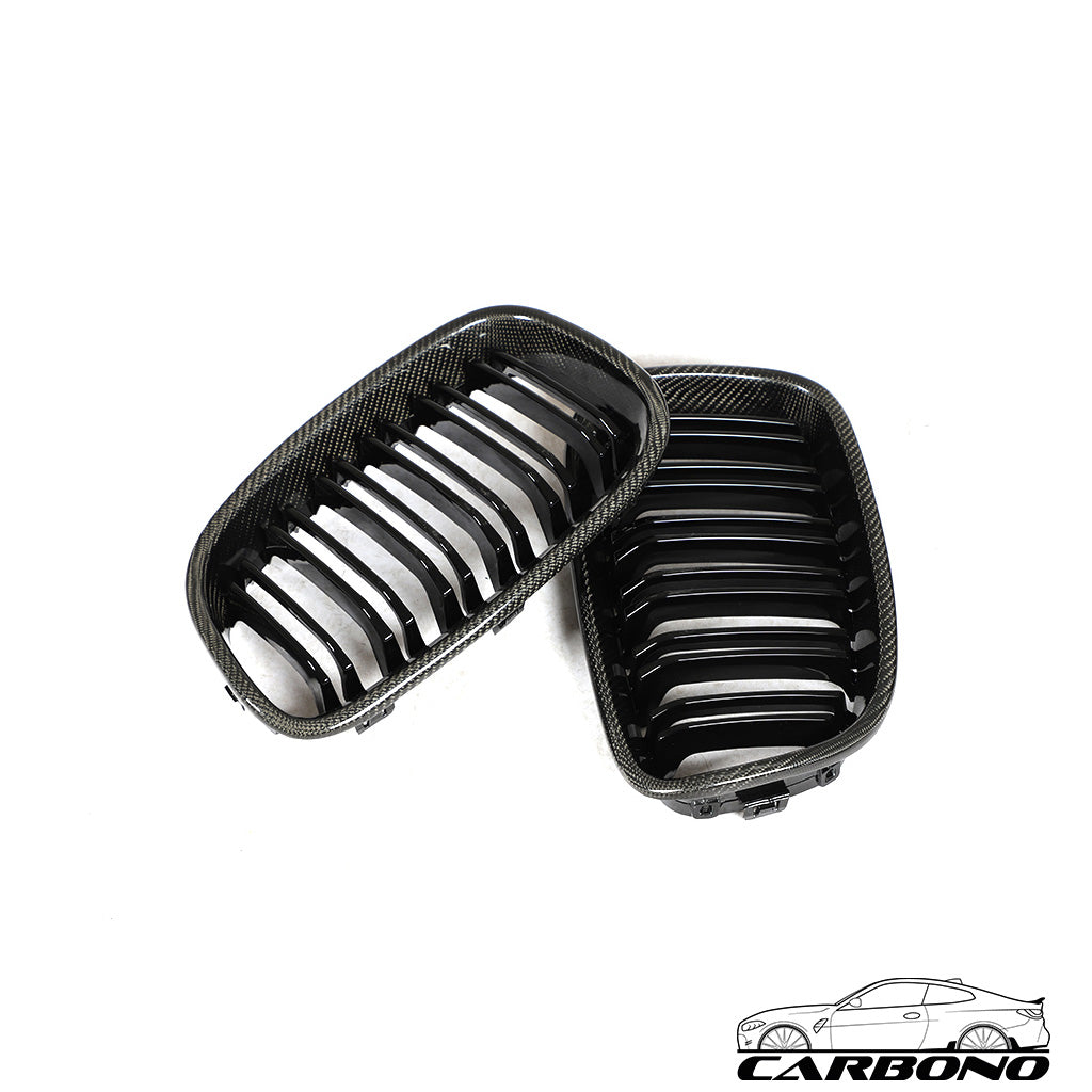 Grill aus Carbon + ABS im MP Style mit Doppelstrebe - BMW 1er F20