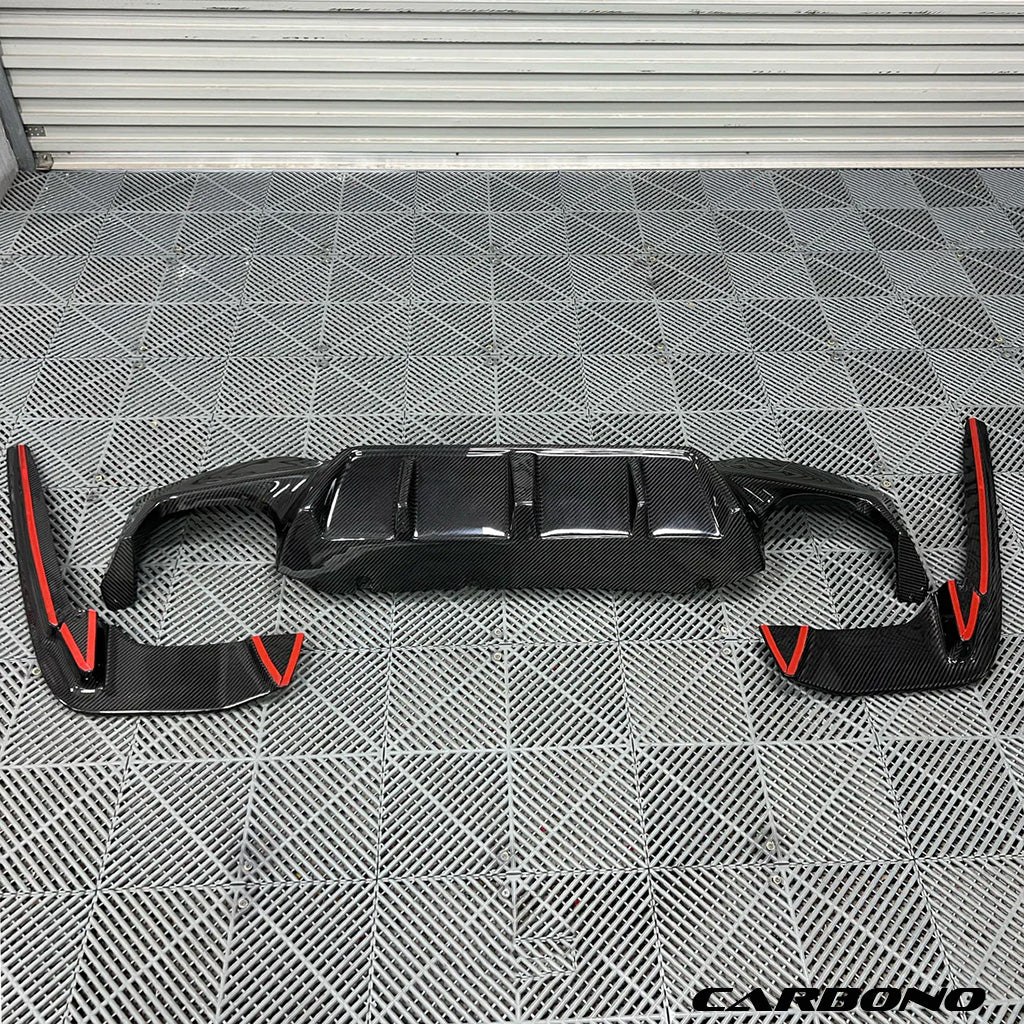 Dry Carbon 3D Heckdiffusor (3-teilig) – passend für BMW M5 F90