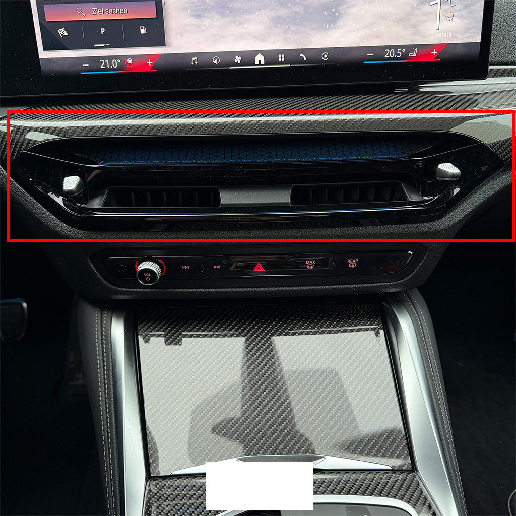 Zierleiste Lüftung Mittelkonsole Carbon Interior ab 07/24 - passend für BMW M2 M3 M4 LCI ID8.5 (G80, G81, G82, G83, G87), 2er, 3er, 4er (G42, G20, G21, G22, G23, G26)