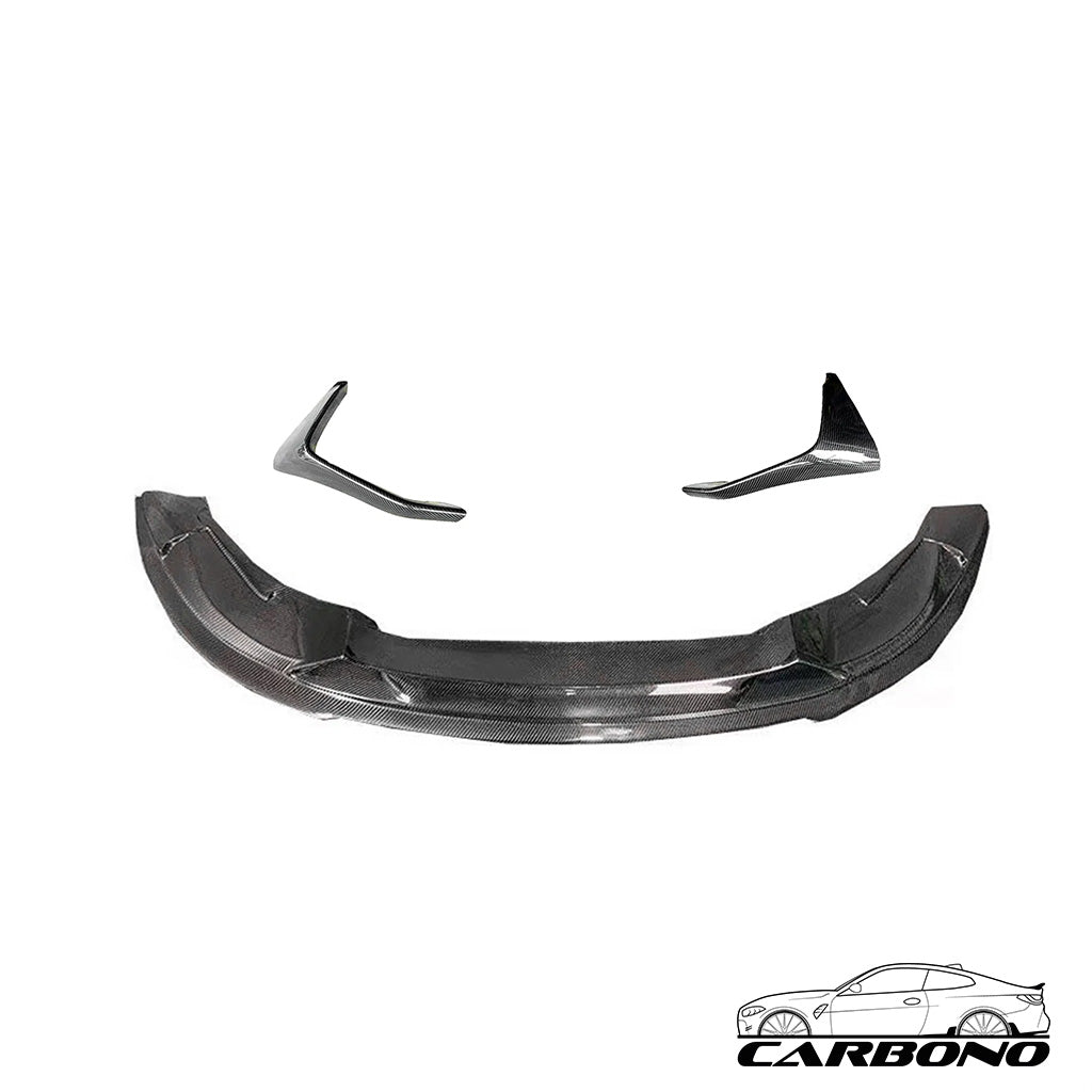 Frontlippe Spoiler Schwert RZ Style inkl. Seitensplitter Aufsätze Carbon - BMW M3 F80 M4 F82 F83