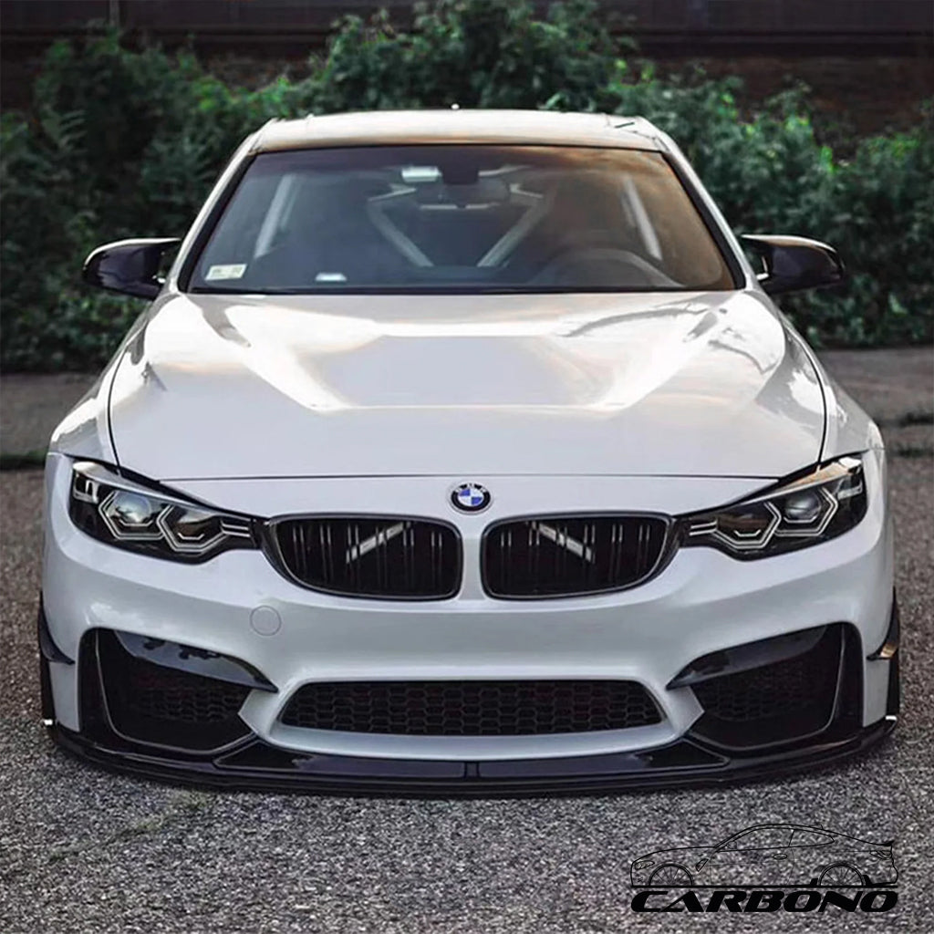 Frontlippe Spoiler Schwert RZ Style inkl. Seitensplitter Aufsätze Carbon - BMW M3 F80 M4 F82 F83