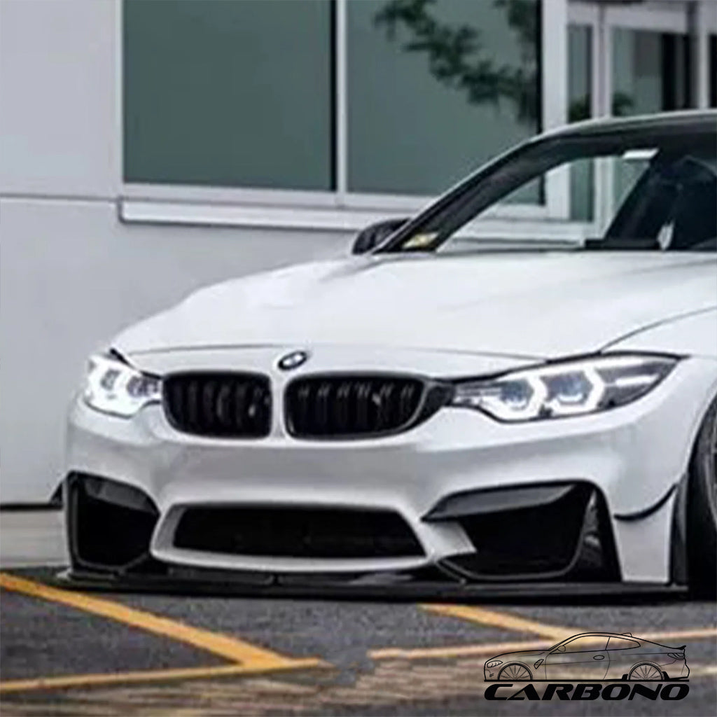 Frontlippe Spoiler Schwert RZ Style inkl. Seitensplitter Aufsätze Carbon - BMW M3 F80 M4 F82 F83