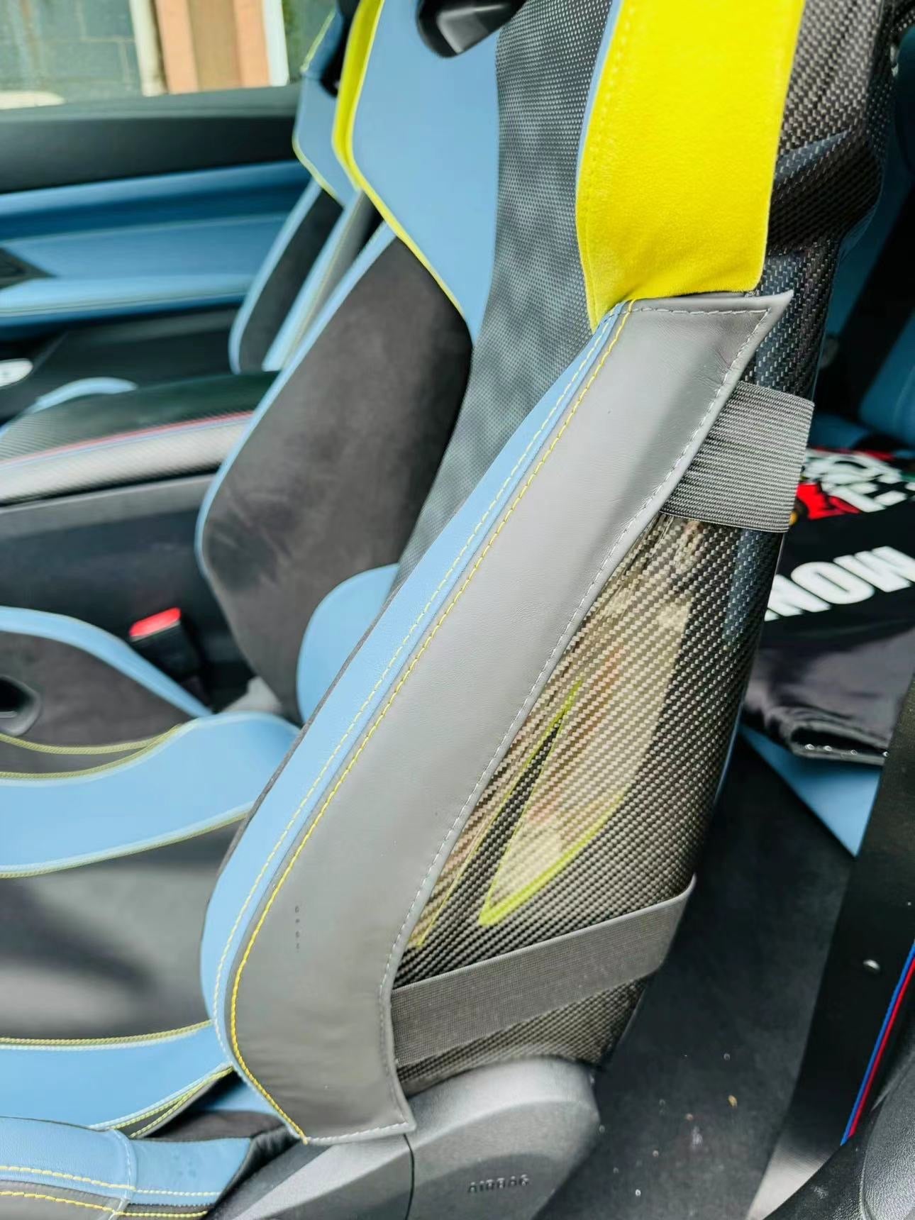 Carbono Carbonsitze Lederschonbezug Rückenlehne passend für BMW M2 G87 M3 G80 G81 M4 G82 G83