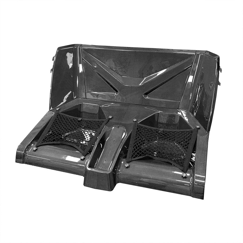 Rücksitzbank Austausch aus Dry Carbon inkl. Helmnetze - passend für BMW M4 G82