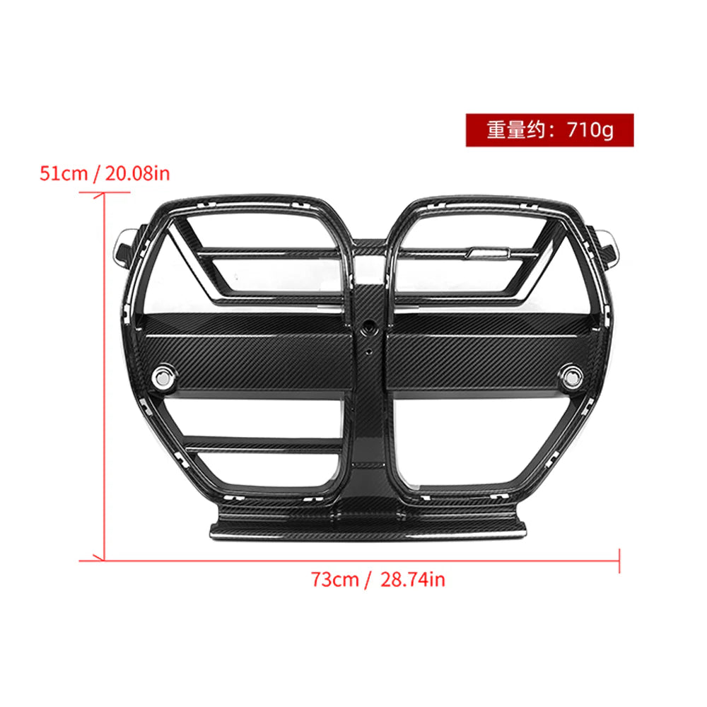 SOOQOO SQ-A Kühlergrill aus Dry Carbon – BMW M3 G80 / G81, M4 G82 / G83