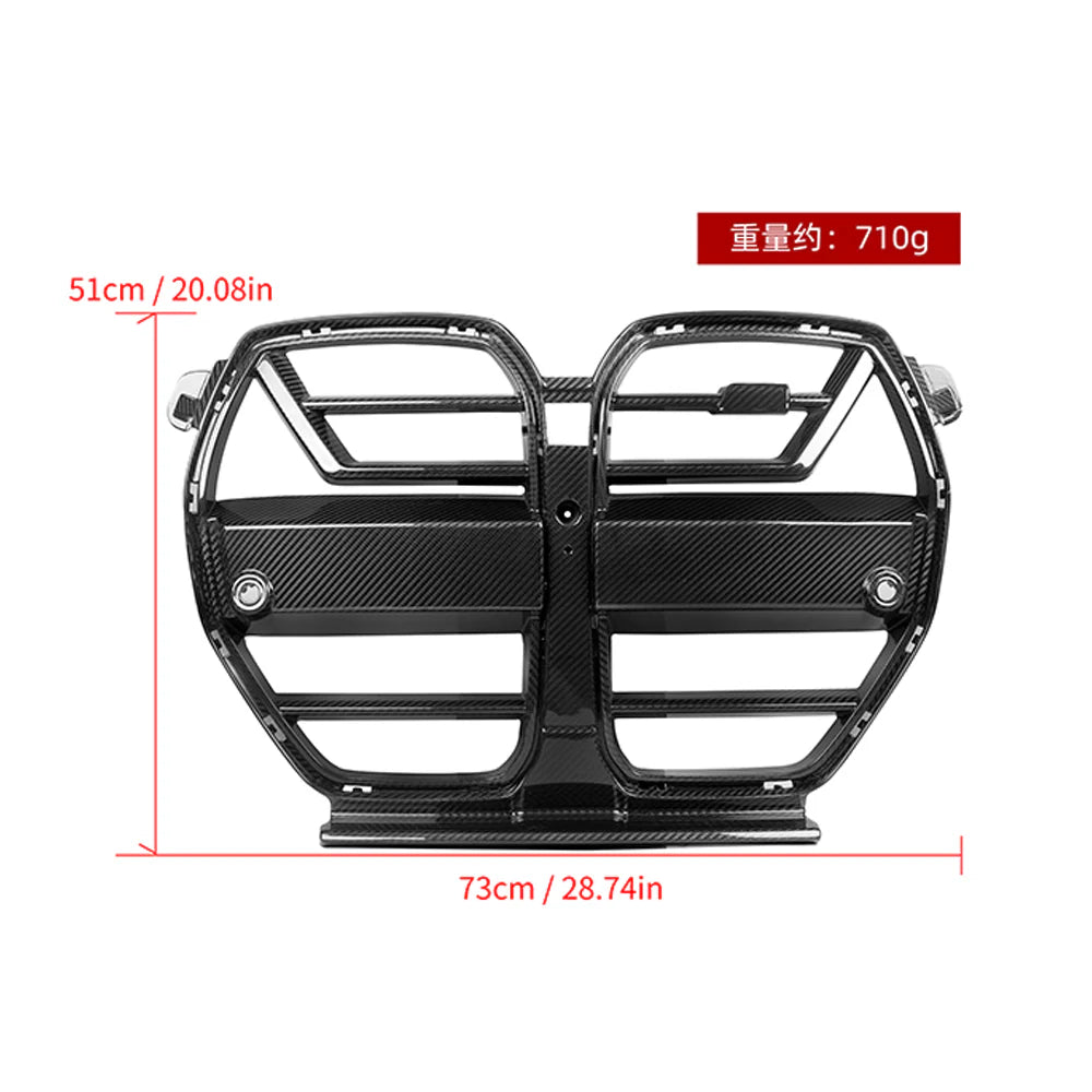 SOOQOO SQ-A Kühlergrill aus Dry Carbon – BMW M3 G80 / G81, M4 G82 / G83