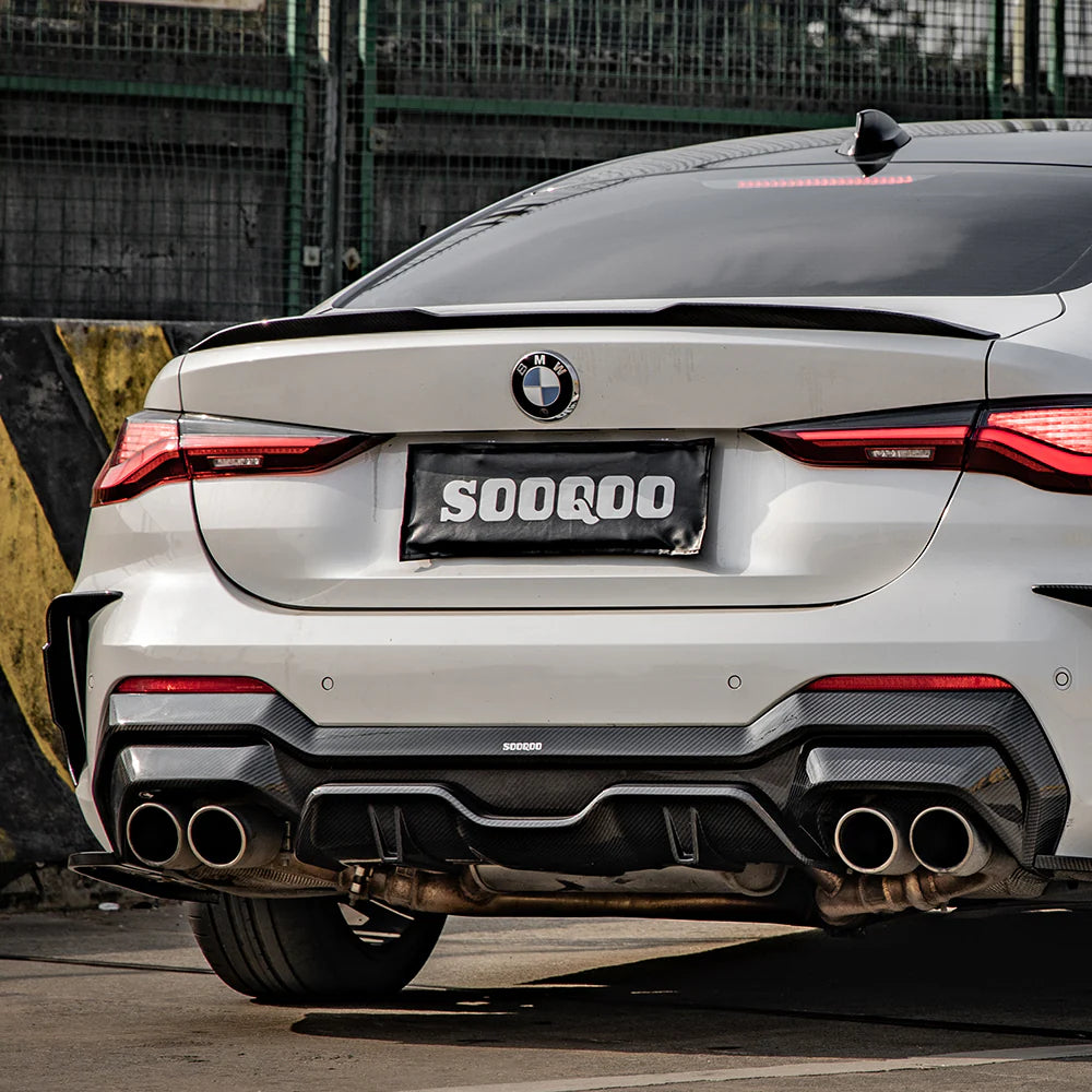 Diffusor Sooqoo aus Dry Carbon - passend für BMW 4er Coupé und Carbriolet G22, G23