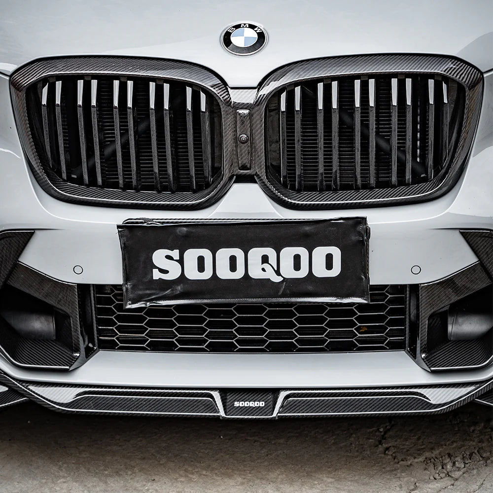 Frontlippe Sooqoo Type-A aus Dry Carbon - passend für BMW X3M F97 LCI, X4M F98 LCI