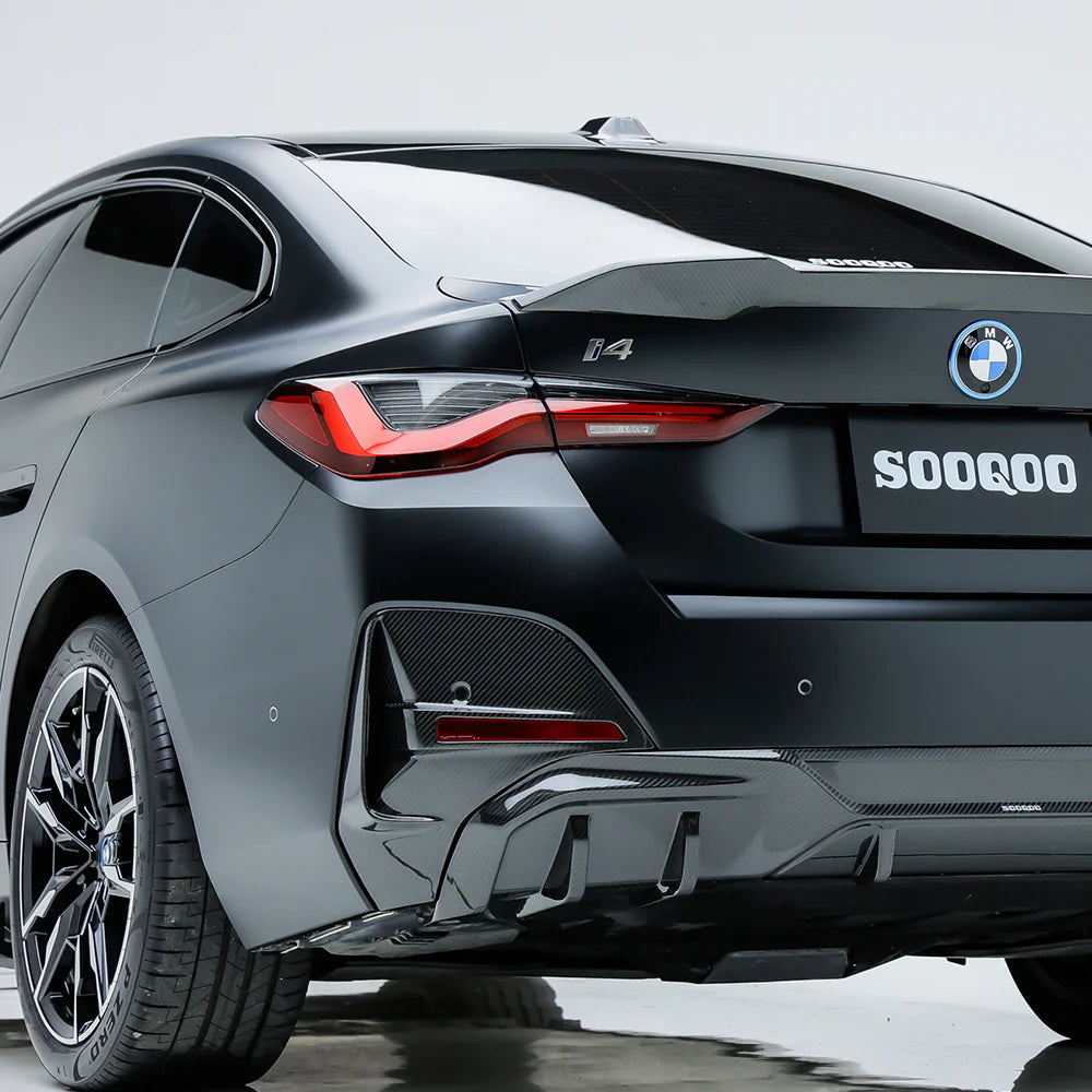Heckeinsatz Sooqoo aus Dry Carbon - passend für BMW 4er Gran Coupé, i4 M50