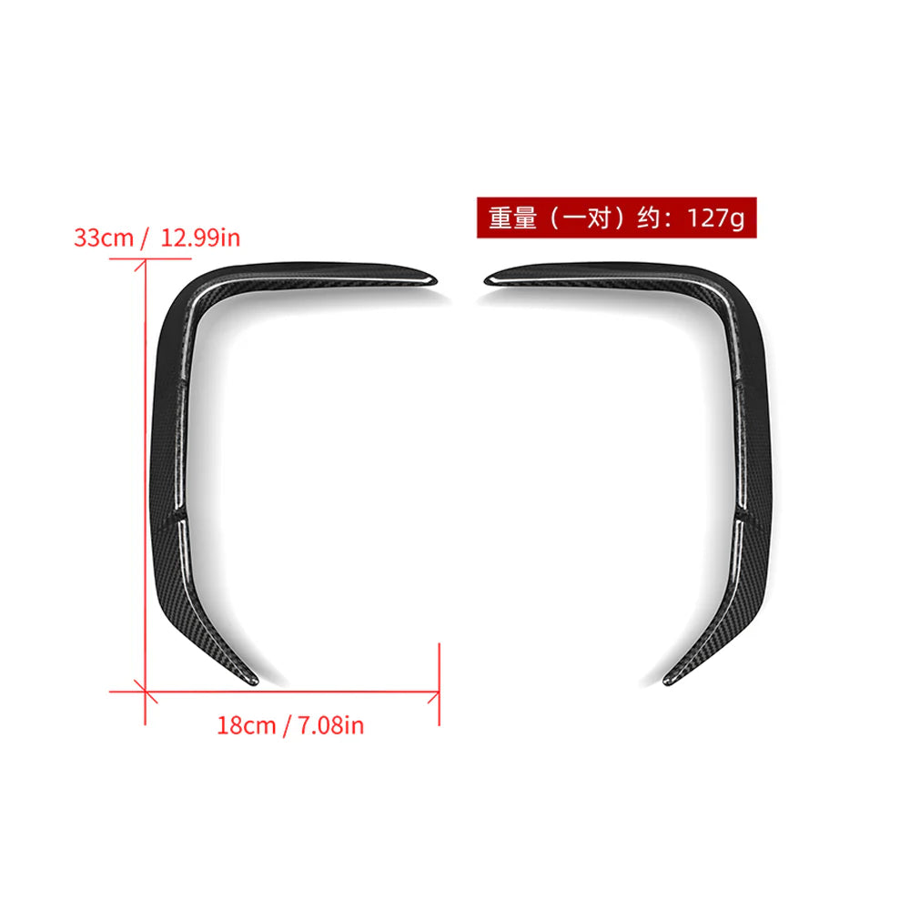 Heckaufsätze Sooqoo aus Dry Carbon - passend für BmW X3M F97 LCI