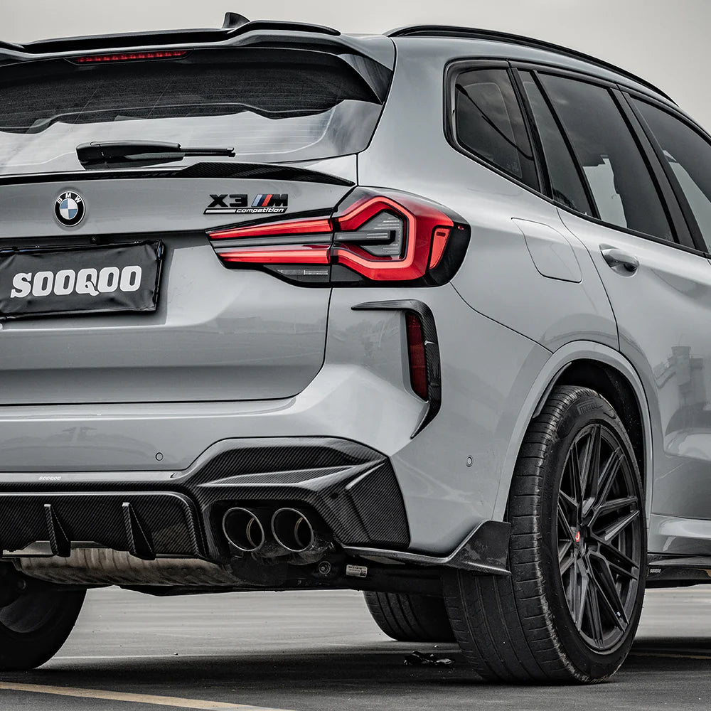 Diffusor Sooqoo aus Dry Carbon. - passend für BMW X3M F97 LCI ab 2023