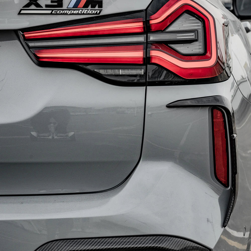 Heckaufsätze Sooqoo aus Dry Carbon - passend für BmW X3M F97 LCI