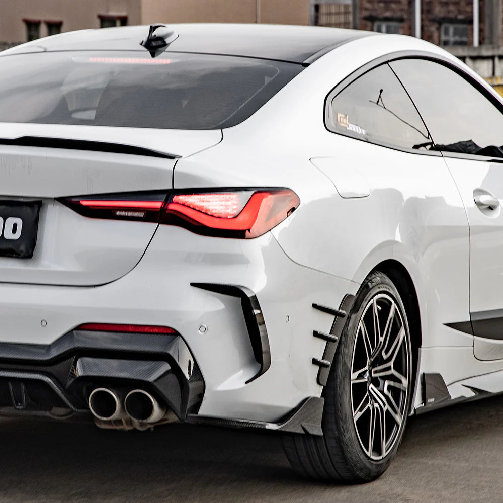 Radhausblenden Set vorne Sooqoo aus Dry Carbon. - passend für BMW 4er Coupé und Cabriolet G22, G23