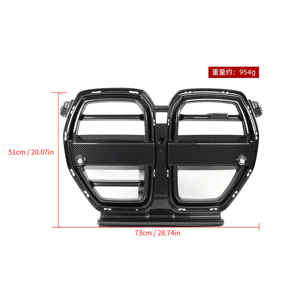 SOOQOO SQ-V Kühlergrill aus Dry Carbon – BMW M3 G80 / G81, M4 G82 / G83
