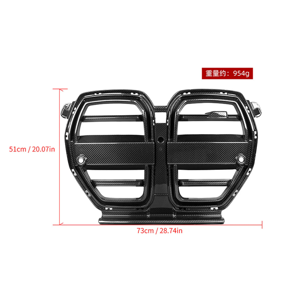 SOOQOO SQ-V Kühlergrill aus Dry Carbon – BMW M3 G80 / G81, M4 G82 / G83