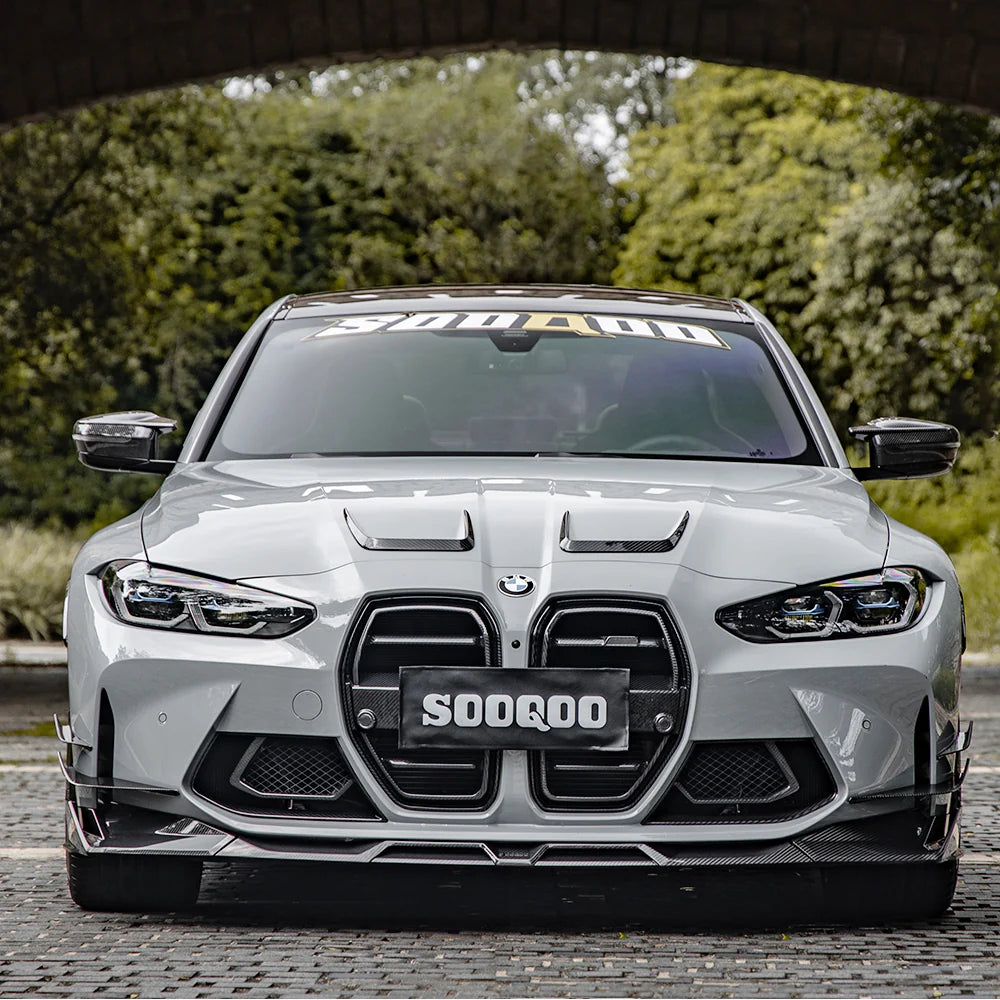 SOOQOO Type-A Frontlippe aus Dry Carbon – BMW M3 G80 / G81, M4 G82 / G83