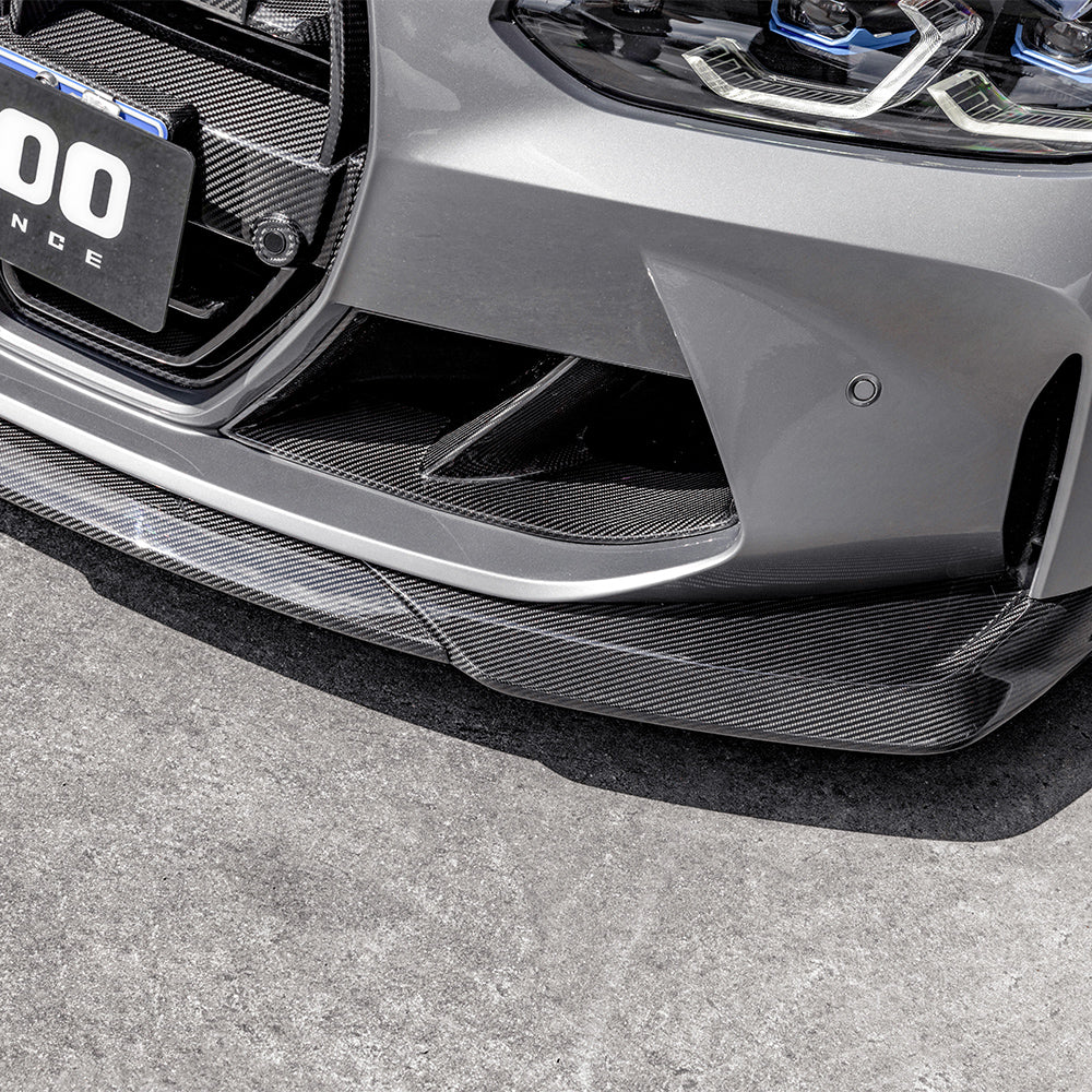 SOOQOO Type-B Frontlippe aus Dry Carbon – BMW M3 G80 / G81, M4 G82 / G83